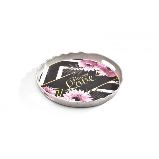 MEDIUM SIZE ROUND WAVY TRAY
